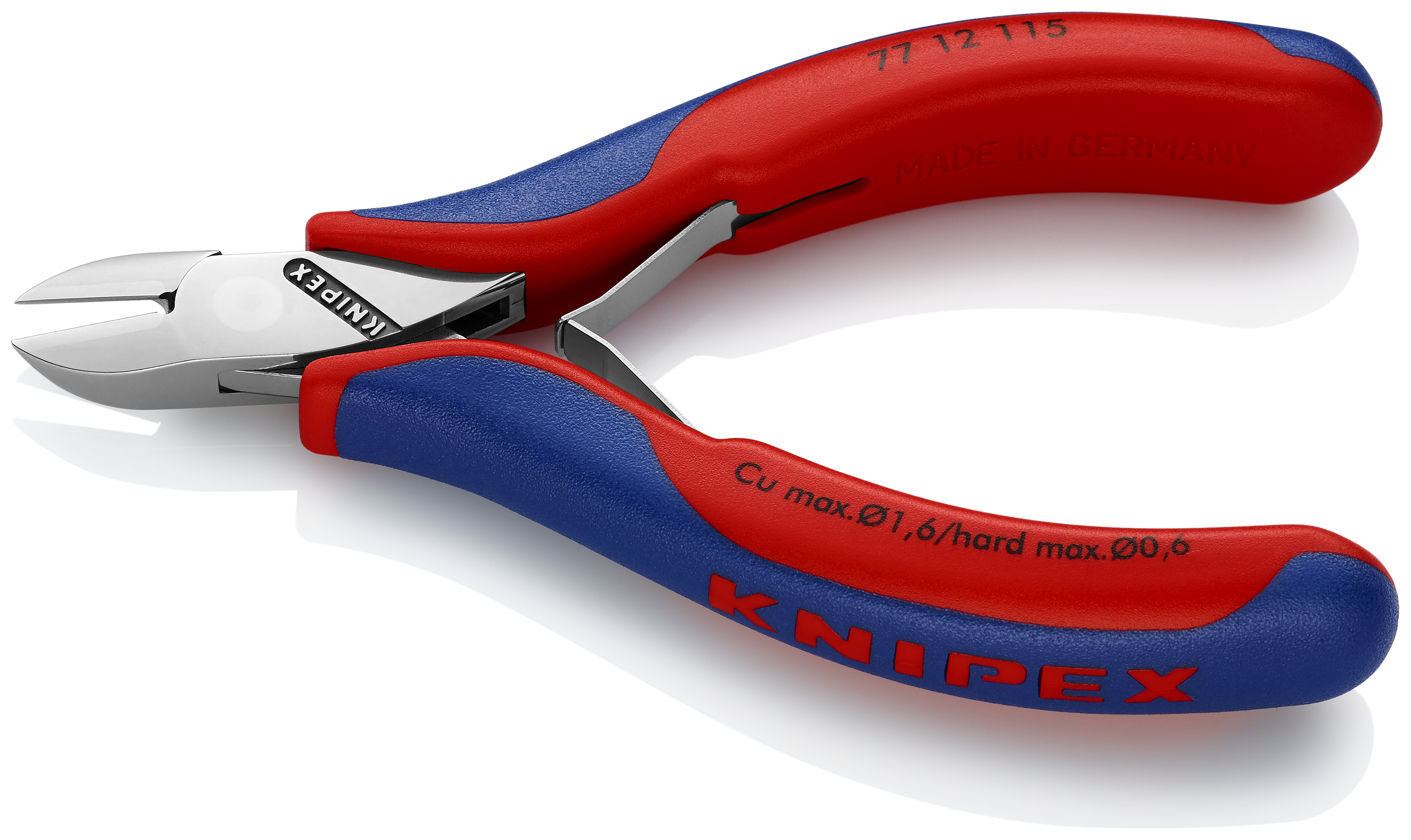KNIPEX 77 12 115 SB Electronics Diagonal Cutter with box joint 115 mm with multi-component handles mirror polished thumbnail 2
