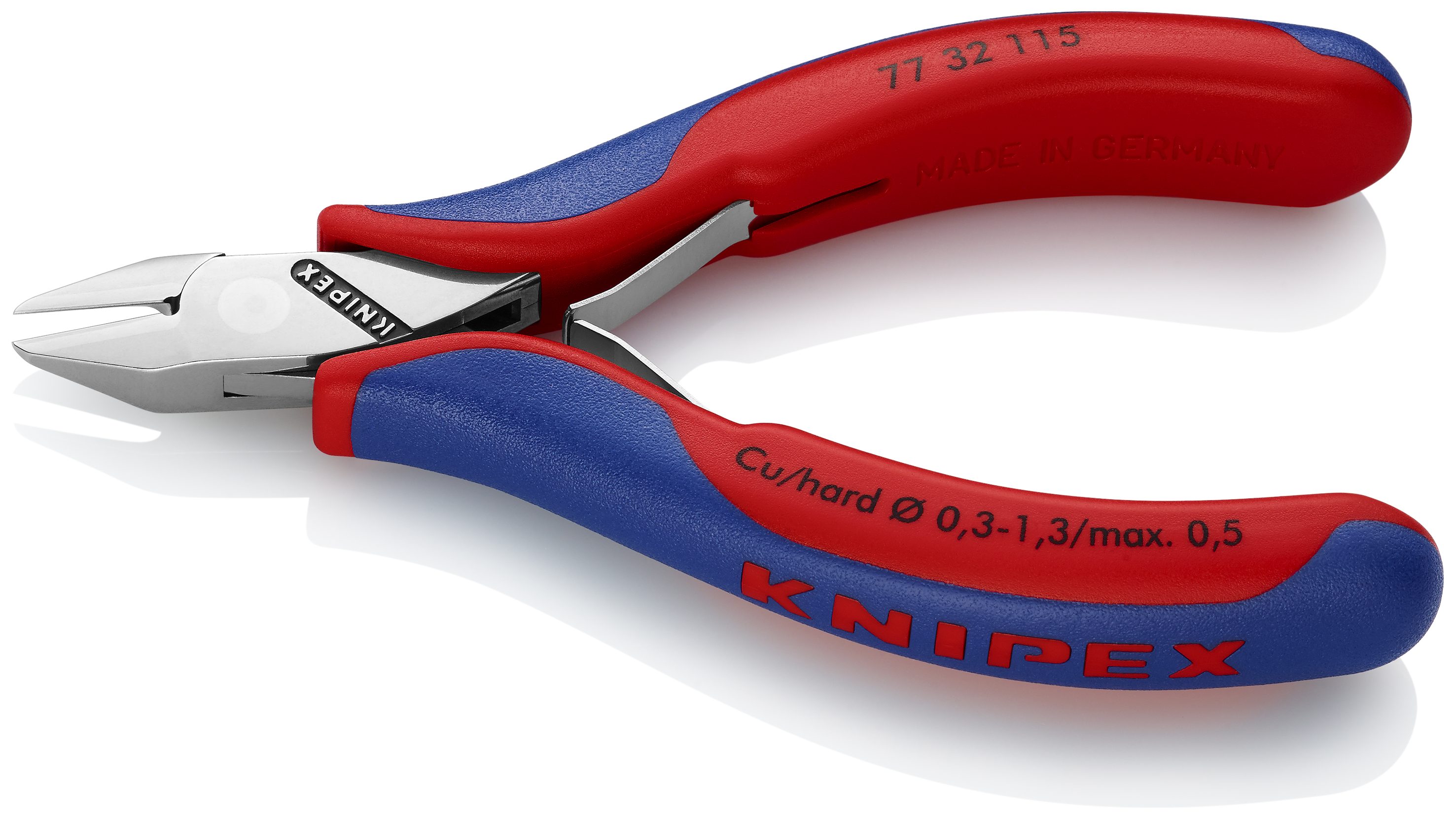 KNIPEX 77 32 115 SB Electronics Diagonal Cutter with box joint 115 mm with multi-component handles mirror polished thumbnail 2