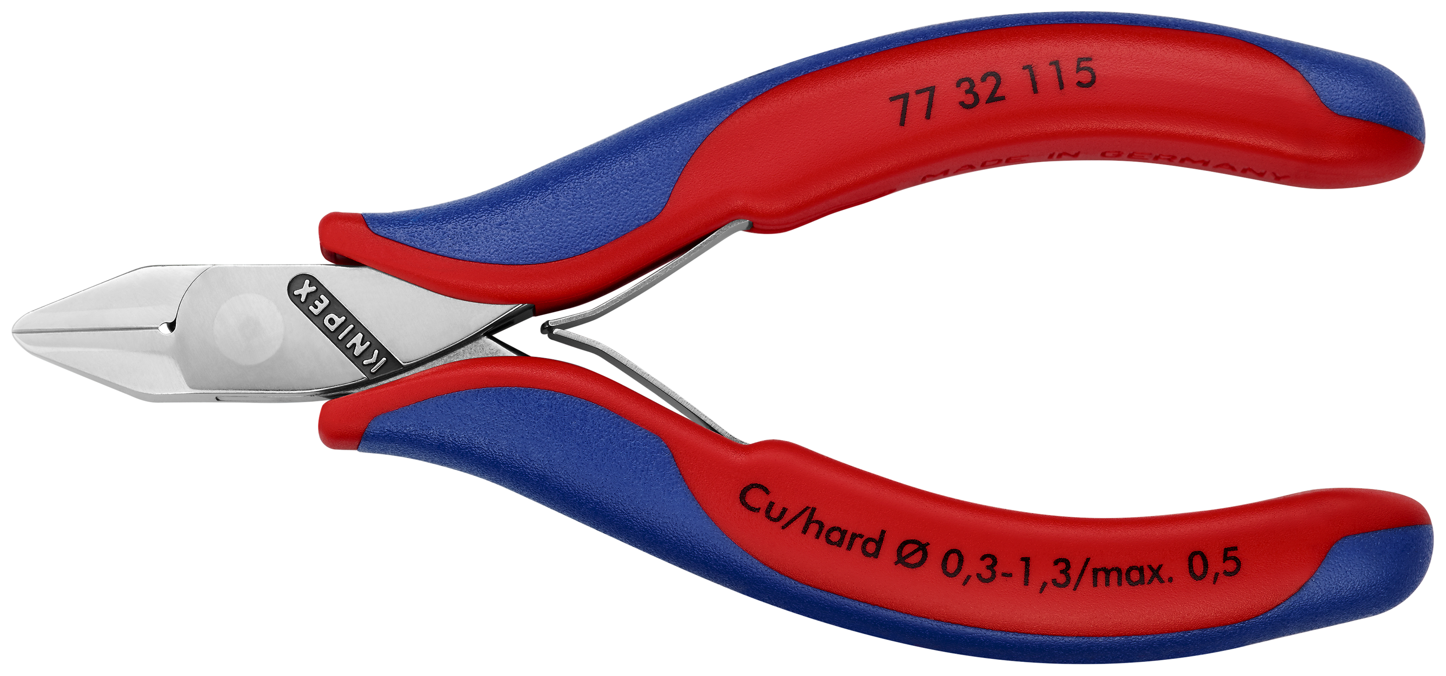 KNIPEX 77 32 115 SB Electronics Diagonal Cutter with box joint 115 mm with multi-component handles mirror polished thumbnail 5