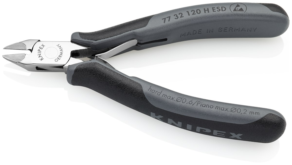Kìm cắt cạnh chân linh kiện carbide KNIPEX 77 32 120 H ESD, dài 120mm thumbnail 2