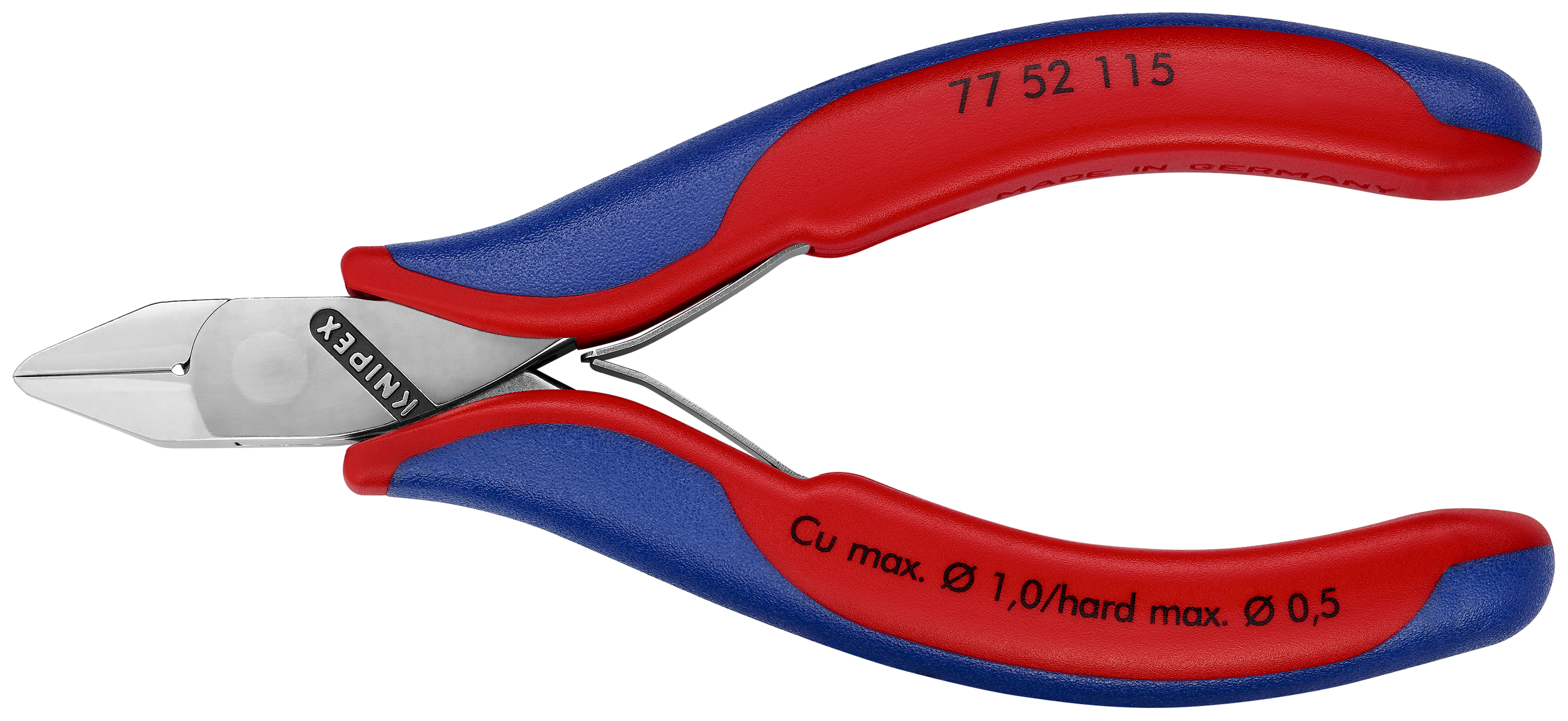 KNIPEX 77 52 115 Electronics Diagonal Cutter with box joint 115 mm with multi-component handles mirror polished thumbnail 5