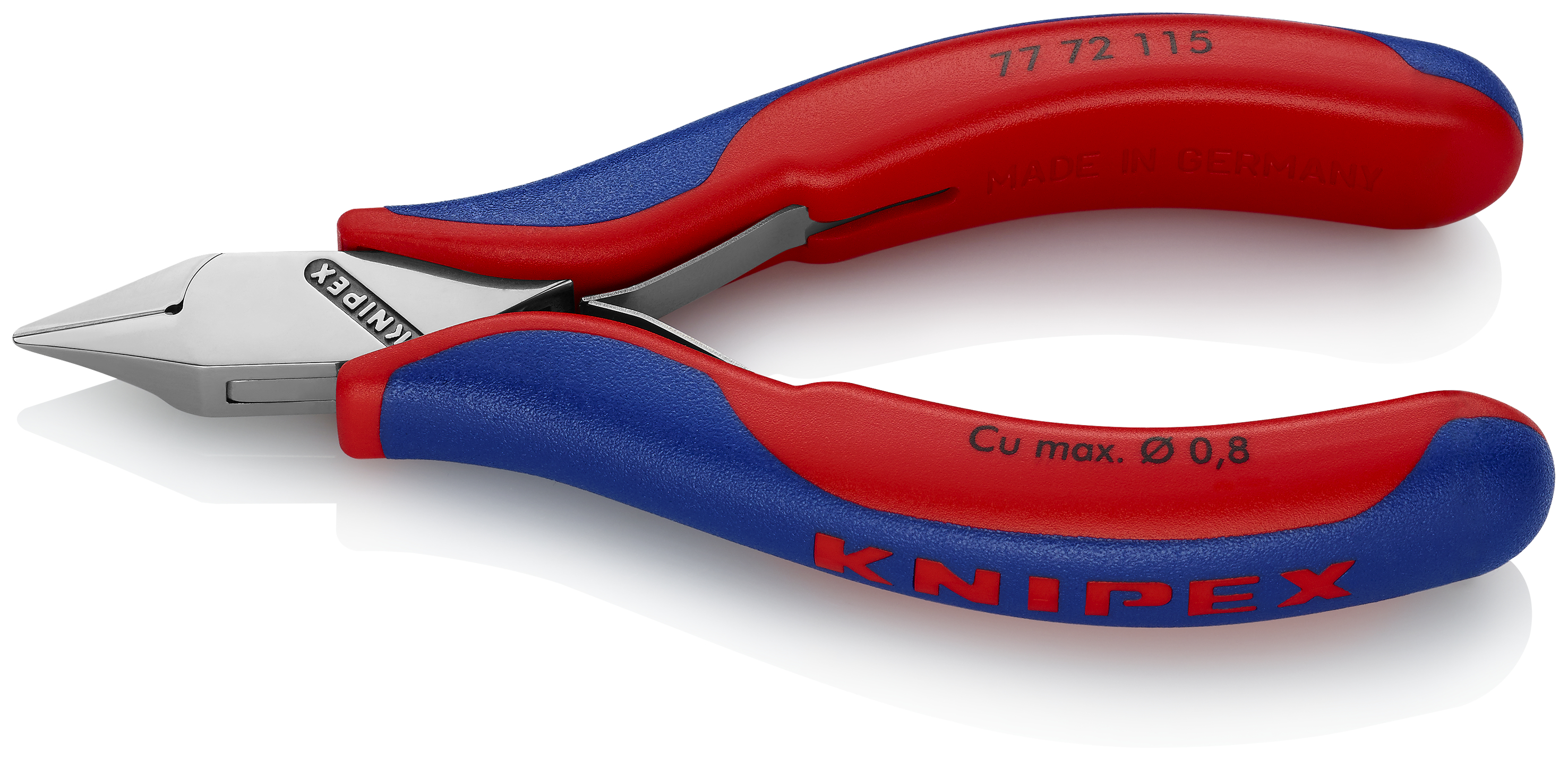 KNIPEX 77 72 115 SB Electronics Diagonal Cutter with box joint 115 mm with multi-component handles mirror polished
