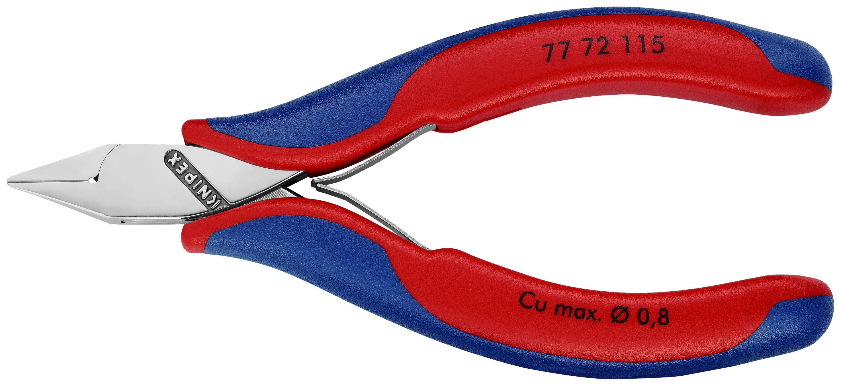 KNIPEX 77 72 115 SB Electronics Diagonal Cutter with box joint 115 mm with multi-component handles mirror polished thumbnail 4