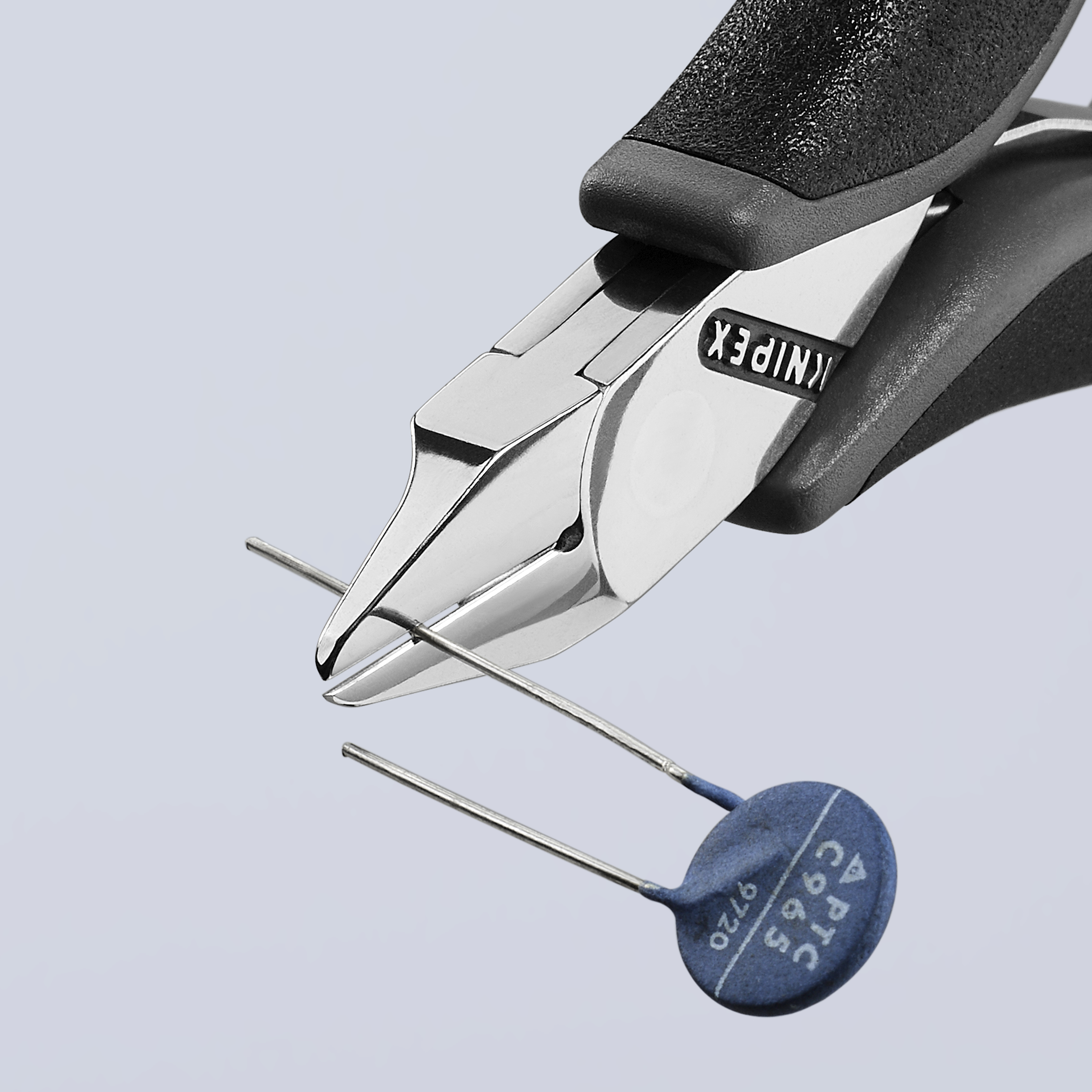 KNIPEX 77 72 115 Electronics Diagonal Cutter with box joint 115 mm with multi-component handles mirror polished thumbnail 5