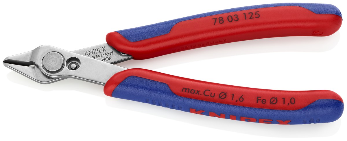Kìm cắt chân linh kiện sát mép Super Knips KNIPEX 78 03 125 ESD, dài 125mm thumbnail 4