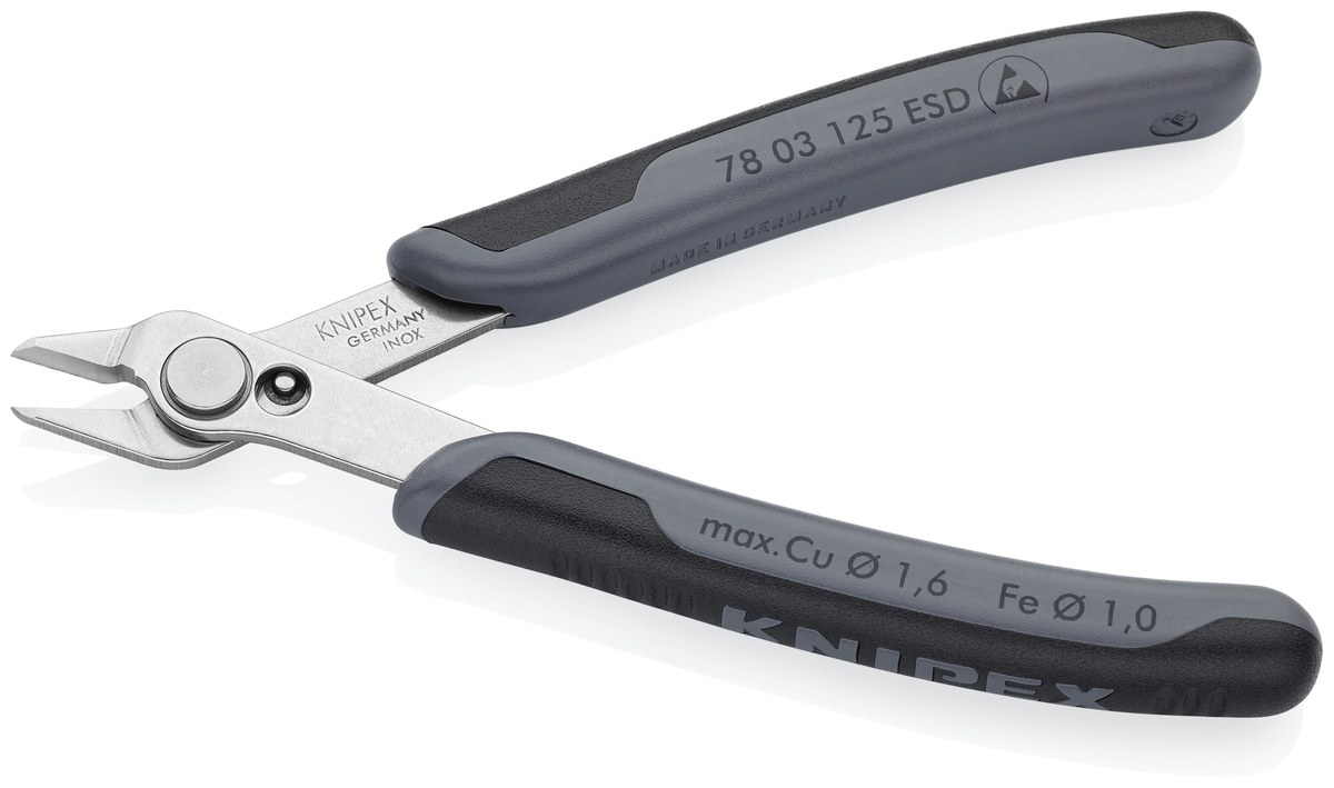 Kìm cắt chân linh kiện sát mép Super Knips KNIPEX 78 03 125 ESD, dài 125mm thumbnail 5