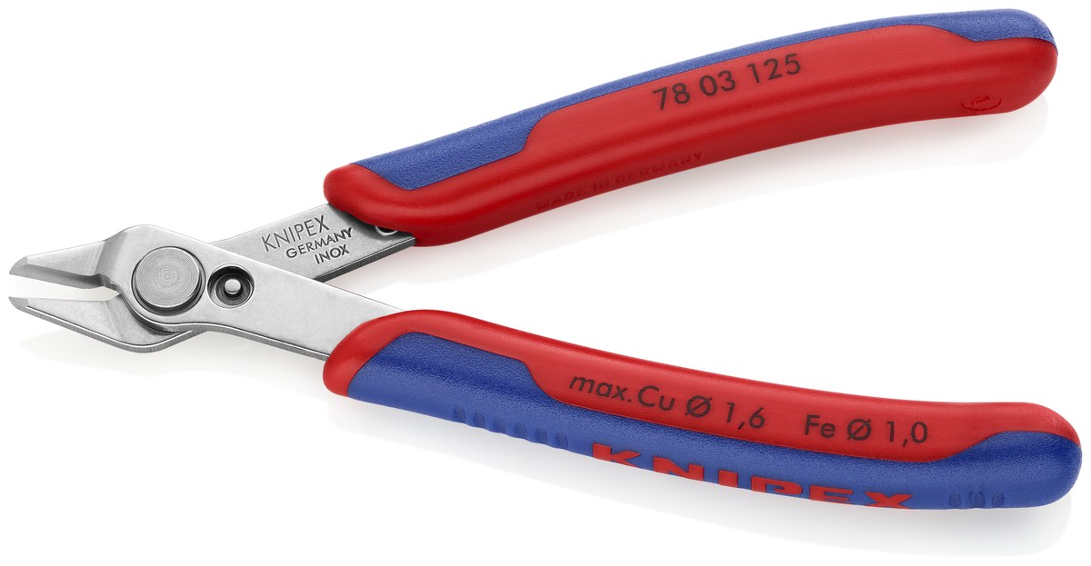 Kìm cắt chân linh kiện sát mép Super Knips KNIPEX 78 03 125, dài 125mm thumbnail 2