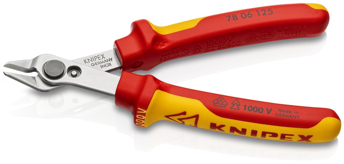 Kìm cắt chân linh kiện sát mép Super Knips KNIPEX 78 06 125 SB, dài 125mm thumbnail 2