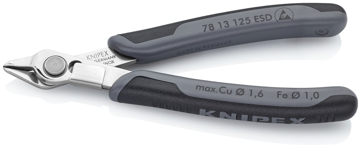 Kìm cắt chân linh kiện sát mép Super Knips KNIPEX 78 13 125 ESD, dài 125mm thumbnail 3