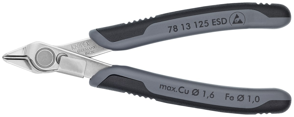 Kìm cắt chân linh kiện sát mép Super Knips KNIPEX 78 13 125 ESD, dài 125mm thumbnail 8