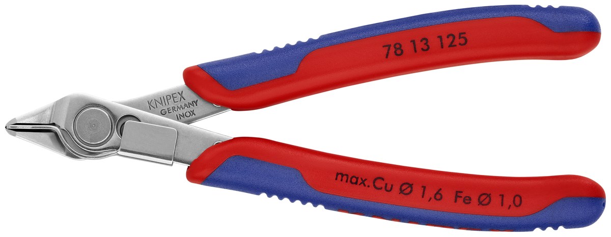 Kìm cắt chân linh kiện sát mép Super Knips KNIPEX 78 13 125, dài 125mm