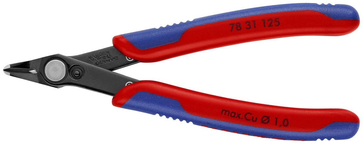 Kìm cắt chân linh kiện sát mép Super Knips KNIPEX 78 31 125, dài 125mm