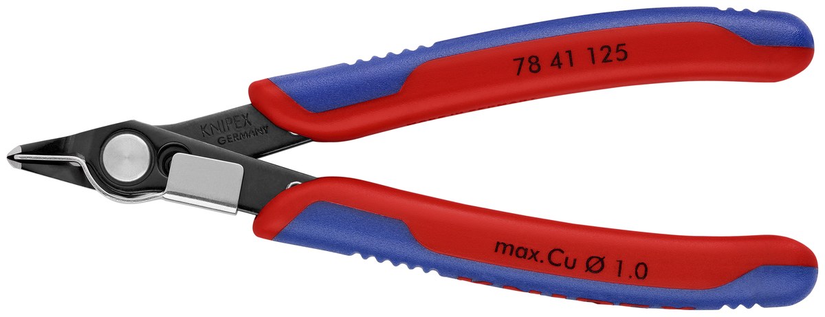 Kìm cắt chân linh kiện sát mép Super Knips KNIPEX 78 41 125, dài 125mm
