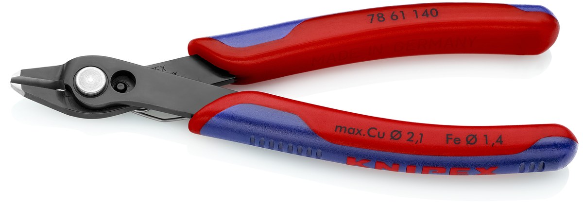 Kìm cắt chân linh kiện sát mép Super Knips KNIPEX 78 61 140 SB, dài 140mm