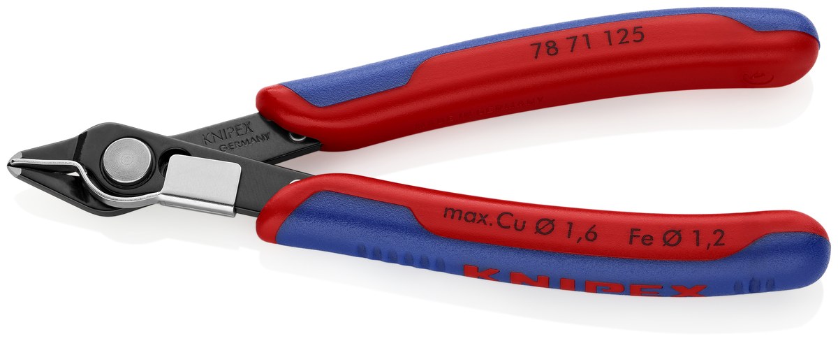 Kìm cắt chân linh kiện sát mép Super Knips KNIPEX 78 71 125 SB, dài 125mm