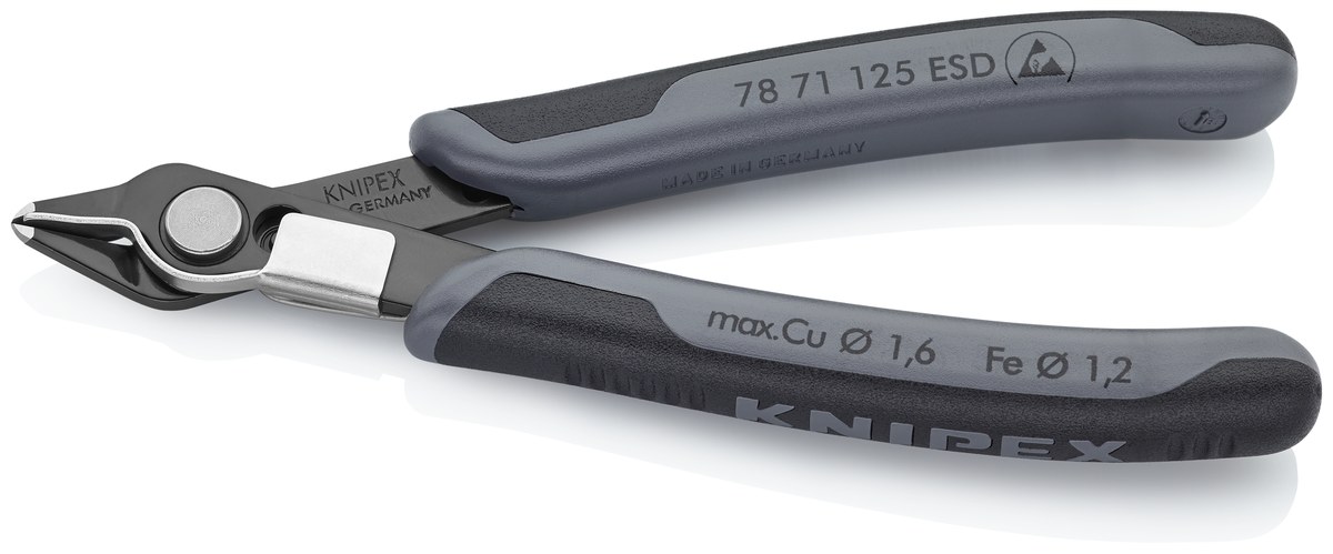 Kìm cắt chân linh kiện sát mép Super Knips KNIPEX 78 71 125 SB, dài 125mm thumbnail 4