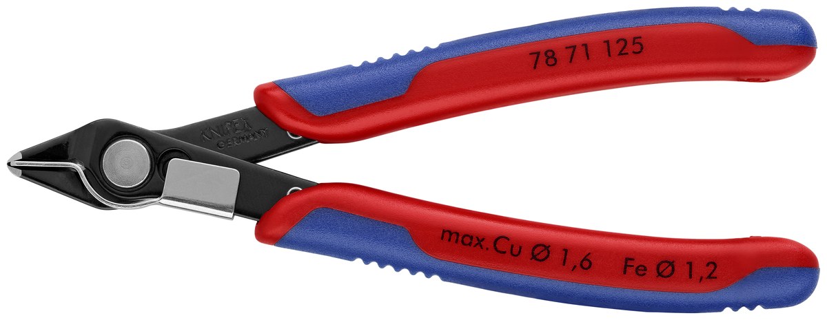 Kìm cắt chân linh kiện sát mép Super Knips KNIPEX 78 71 125, dài 125mm