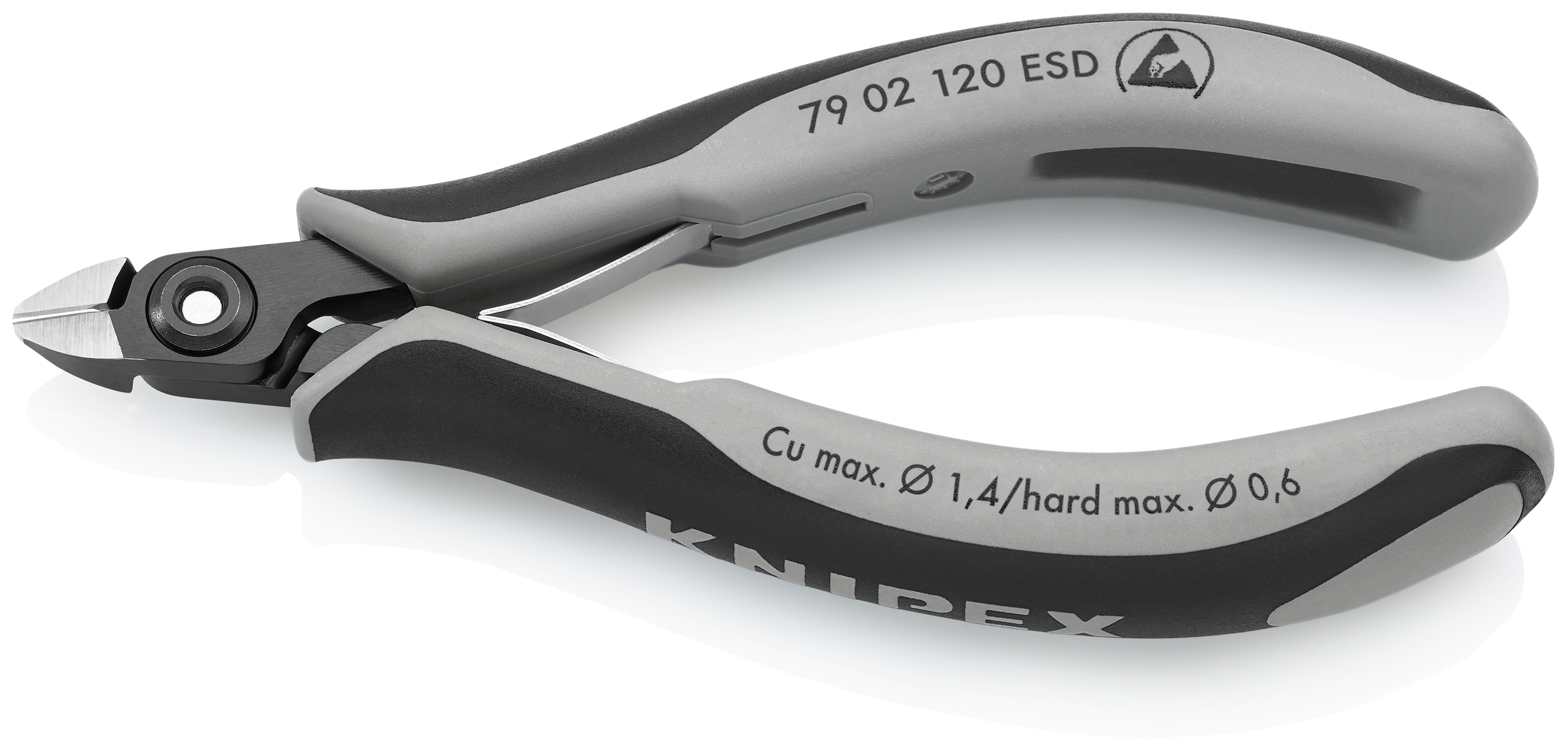 KNIPEX 79 02 120 ESD Precision Electronics Side Cutter ESD 120 mm burnished with multi-component handles polished thumbnail 4