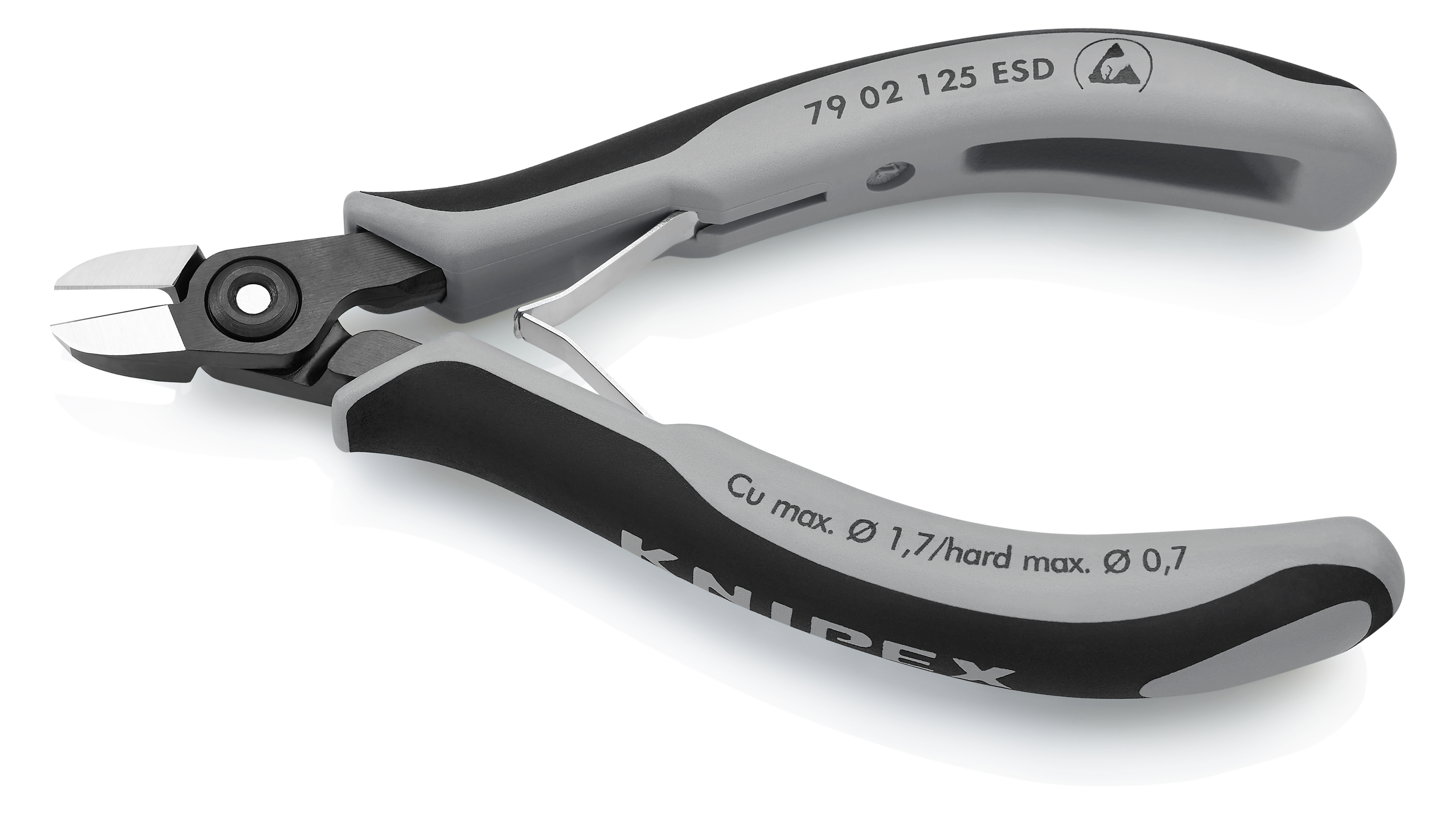 KNIPEX 79 02 125 ESD Precision Electronics Side Cutter ESD 125 mm burnished with multi-component handles polished thumbnail 2