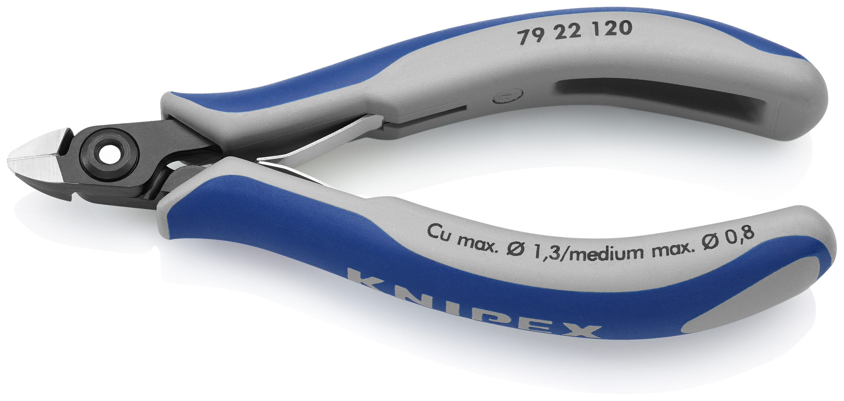 KNIPEX 79 22 120 Precision Electronics Diagonal Cutter 120 mm burnished with multi-component handles polished thumbnail 4