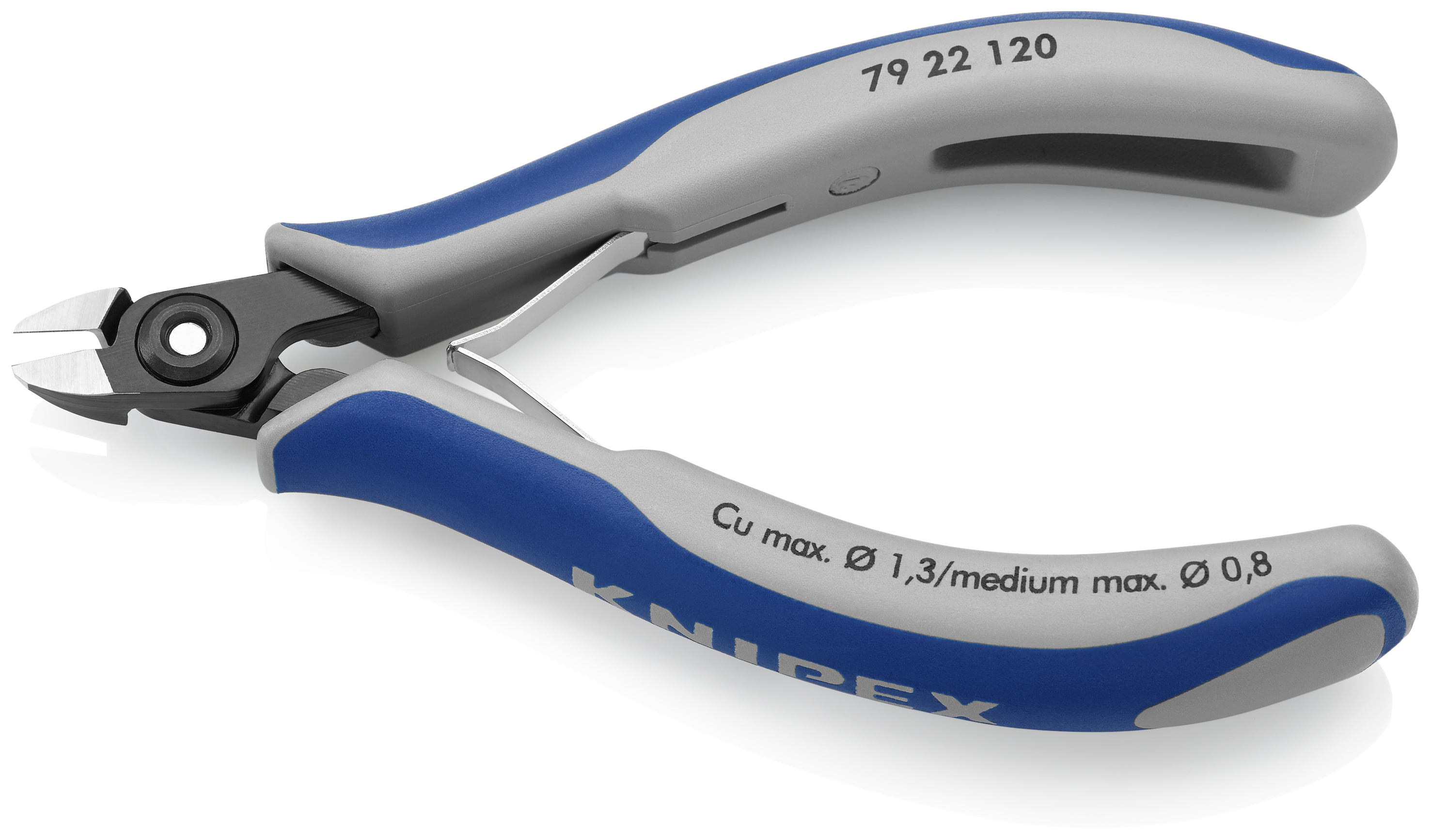 KNIPEX 79 22 120 Precision Electronics Diagonal Cutter 120 mm burnished with multi-component handles polished thumbnail 2