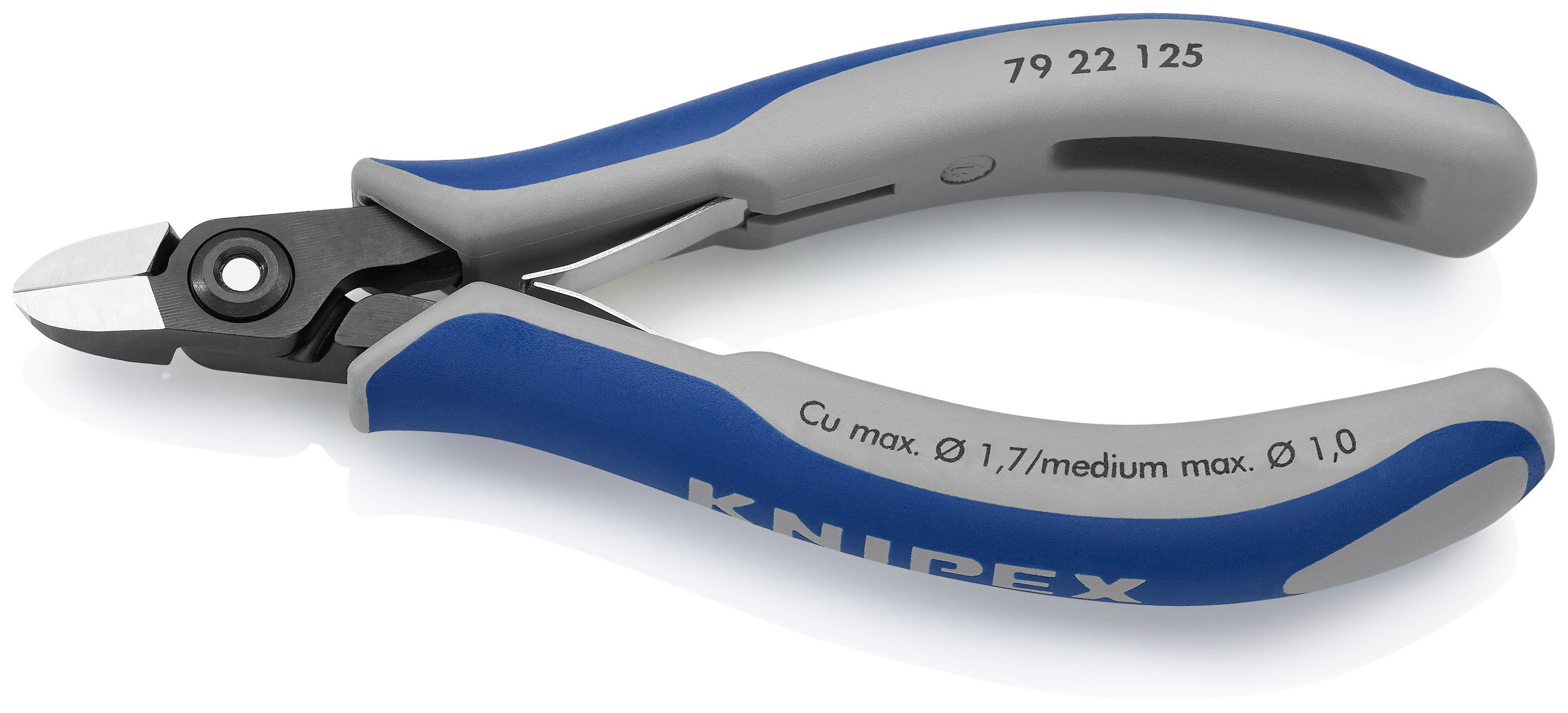 KNIPEX 79 22 125 Precision Electronics Diagonal Cutter 125 mm burnished with multi-component handles polished thumbnail 3