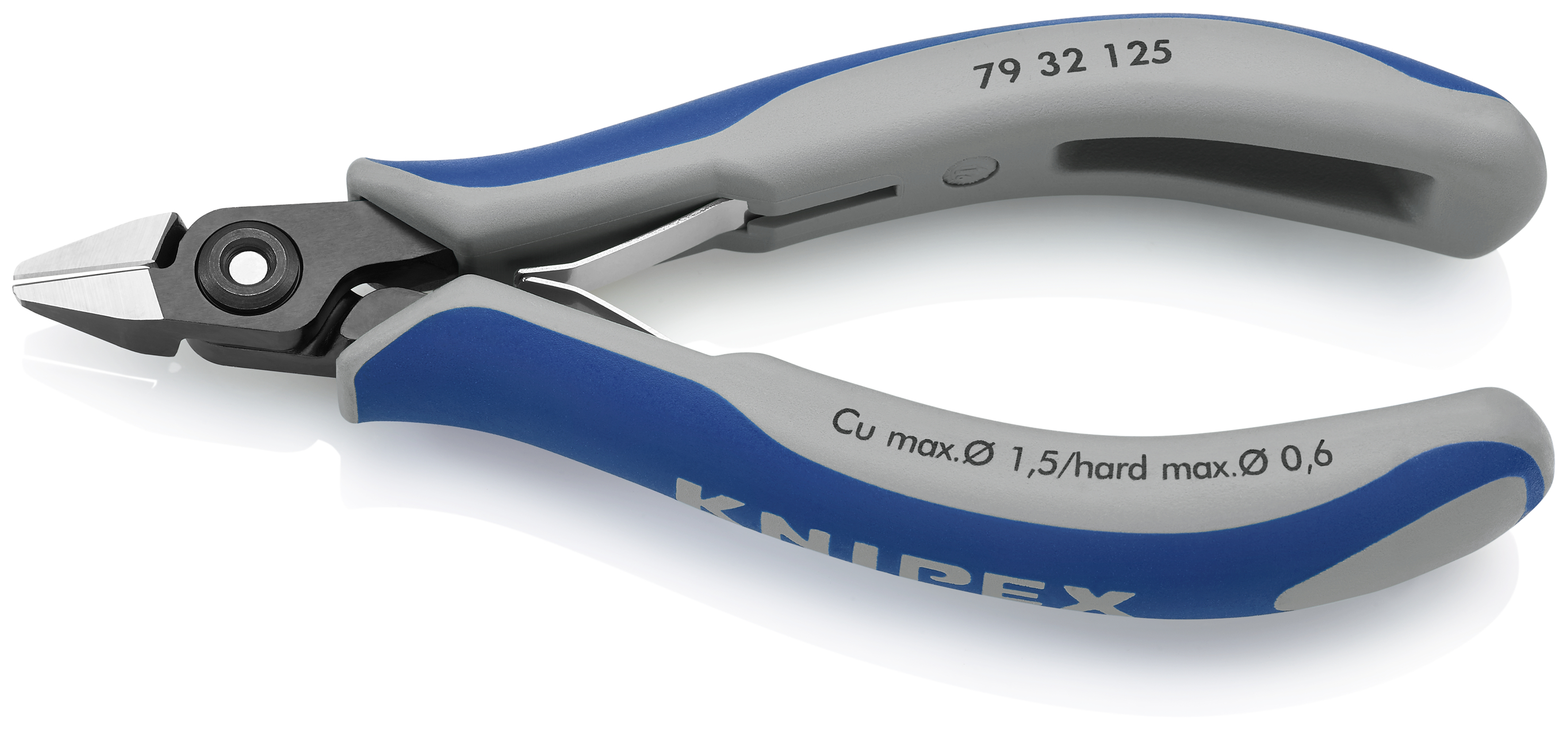 KNIPEX 79 32 125 Precision Electronics Diagonal Cutter 125 mm burnished with multi-component handles polished thumbnail 4