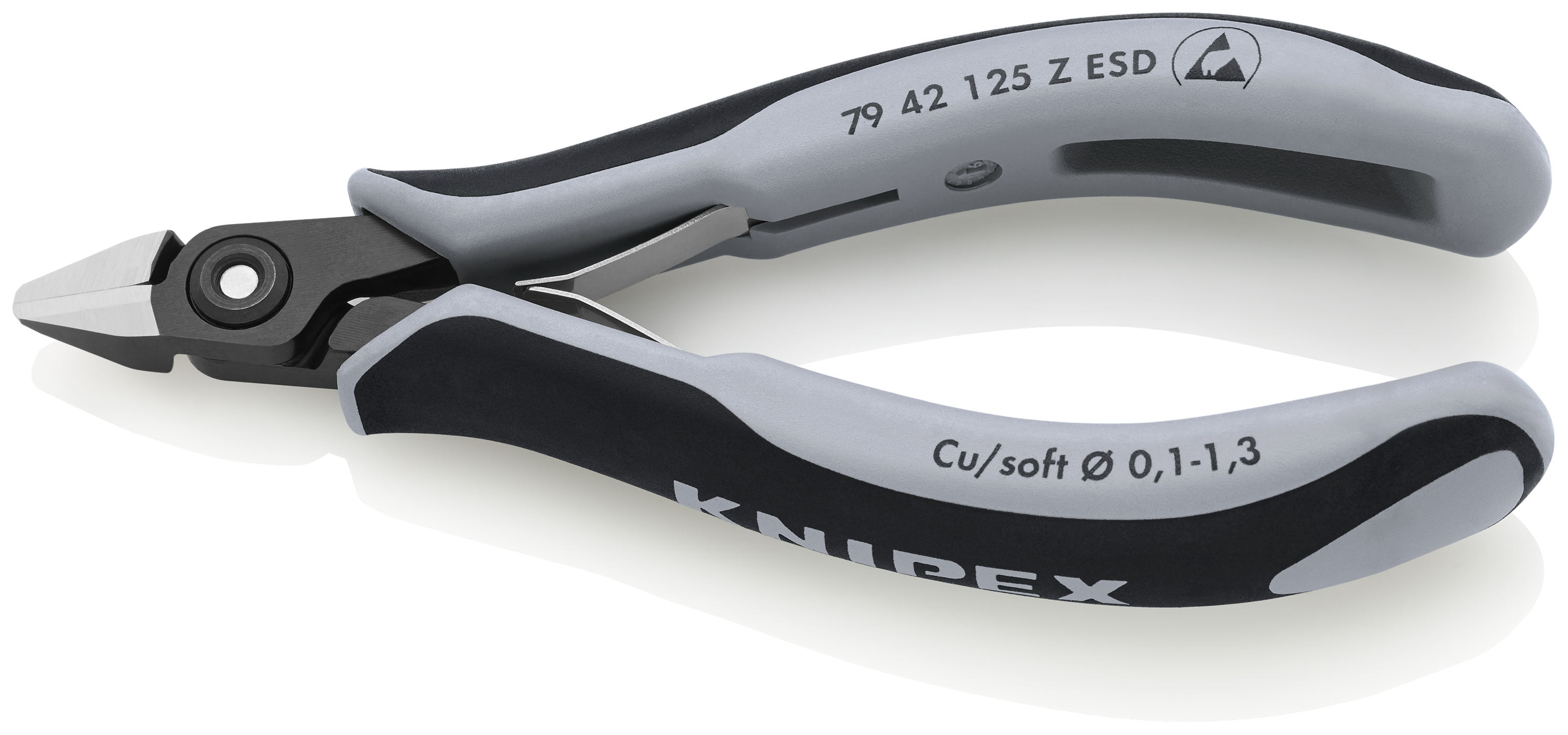 KNIPEX 79 42 125 Z ESD Precision Electronics Side Cutter ESD 125 mm burnished with multi-component handles polished thumbnail 4
