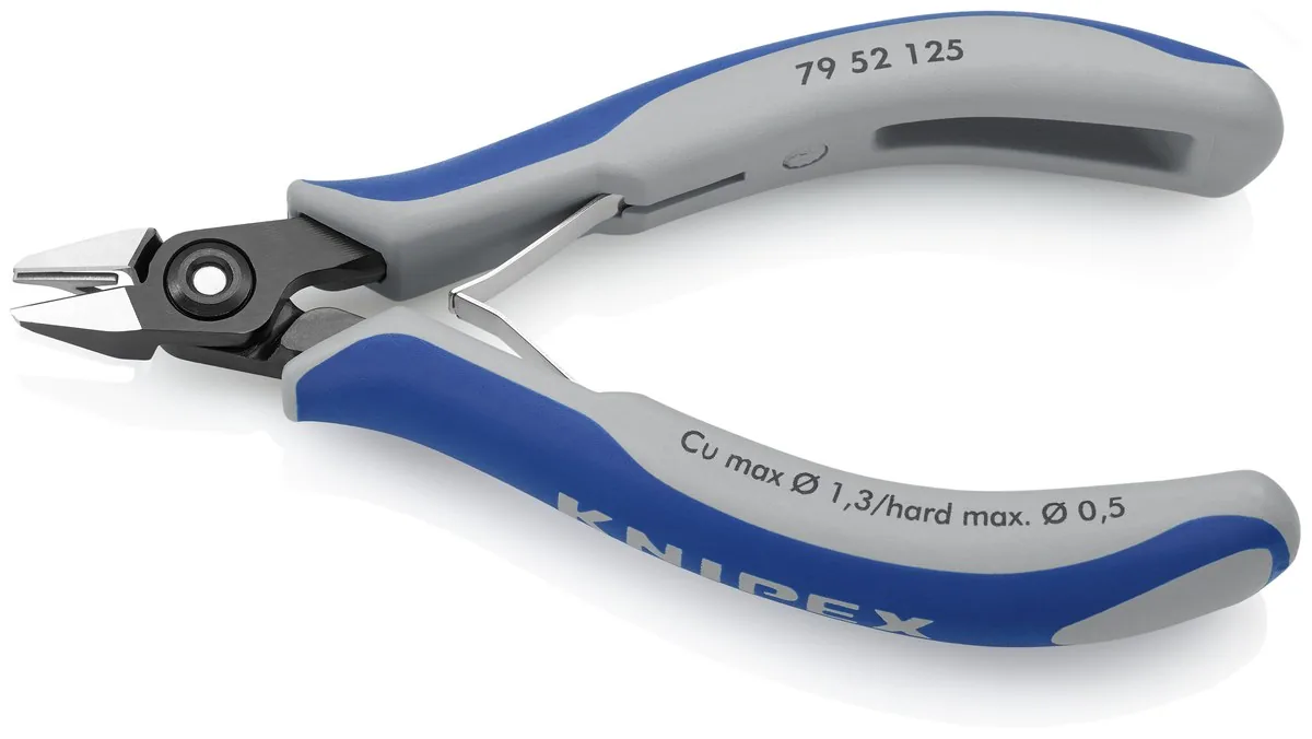 KNIPEX 79 52 125 Precision Electronics Diagonal Cutter 125 mm burnished with multi-component handles polished thumbnail 2