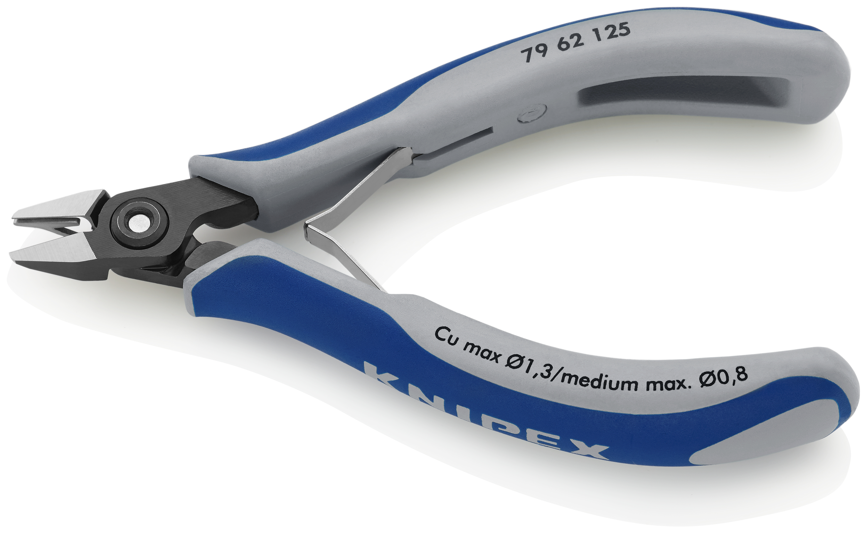 KNIPEX 79 62 125 Precision Electronics Diagonal Cutter 125 mm burnished with multi-component handles polished thumbnail 2