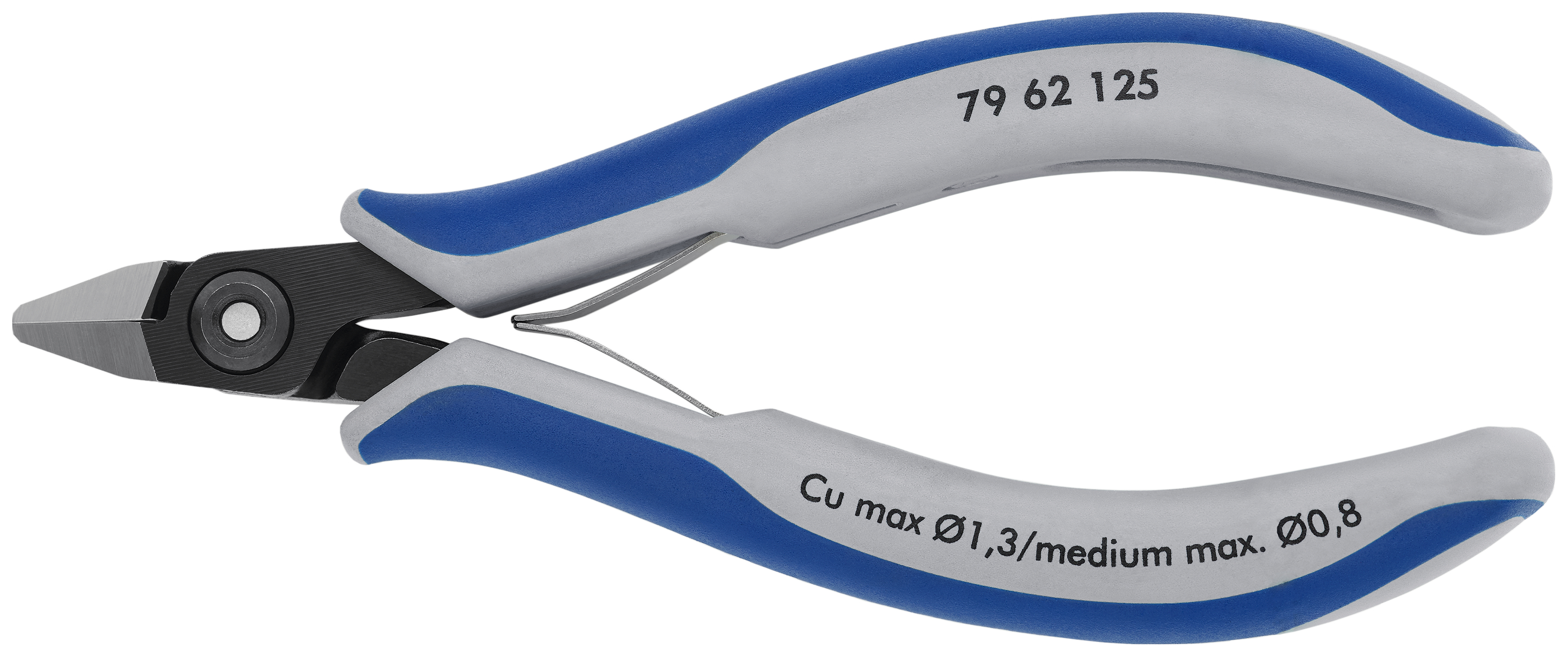 KNIPEX 79 62 125 Precision Electronics Diagonal Cutter 125 mm burnished with multi-component handles polished