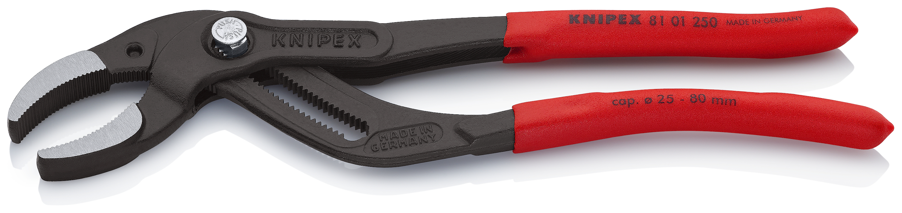 KNIPEX 81 01 250 SB Siphon and Connector Pliers 250 mm black atramentized with non-slip plastic coating polished