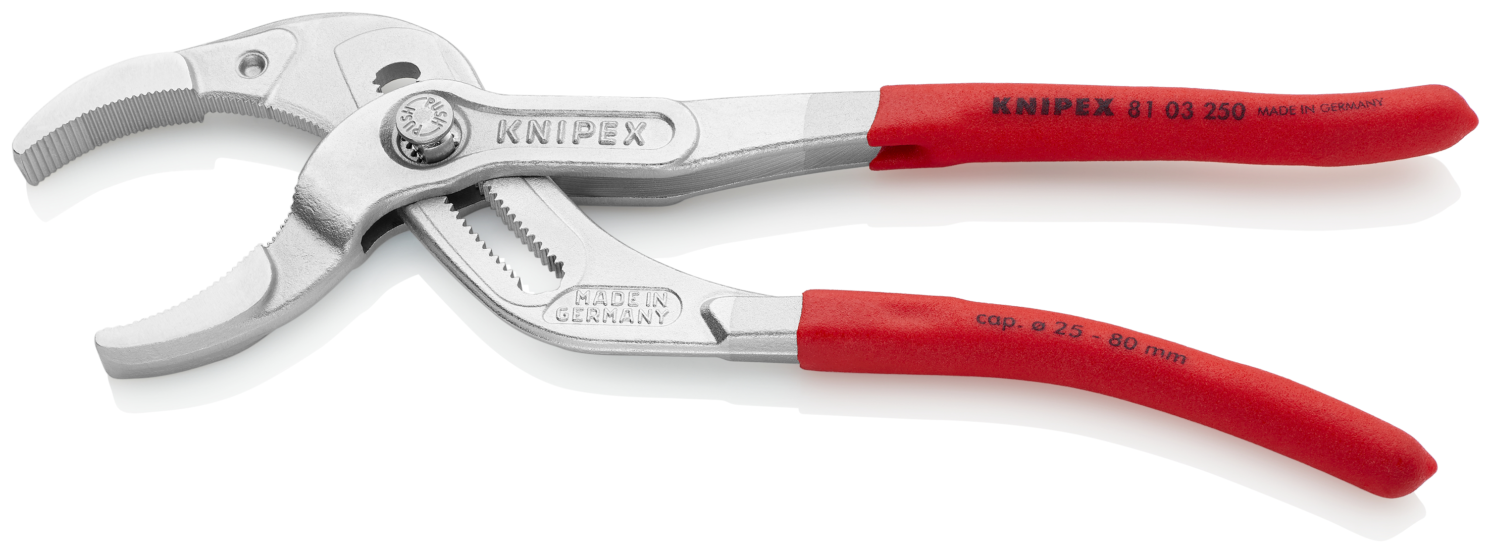 KNIPEX 81 03 250 SB Siphon and Connector Pliers 250 mm chrome-plated with non-slip plastic coating polished thumbnail 2