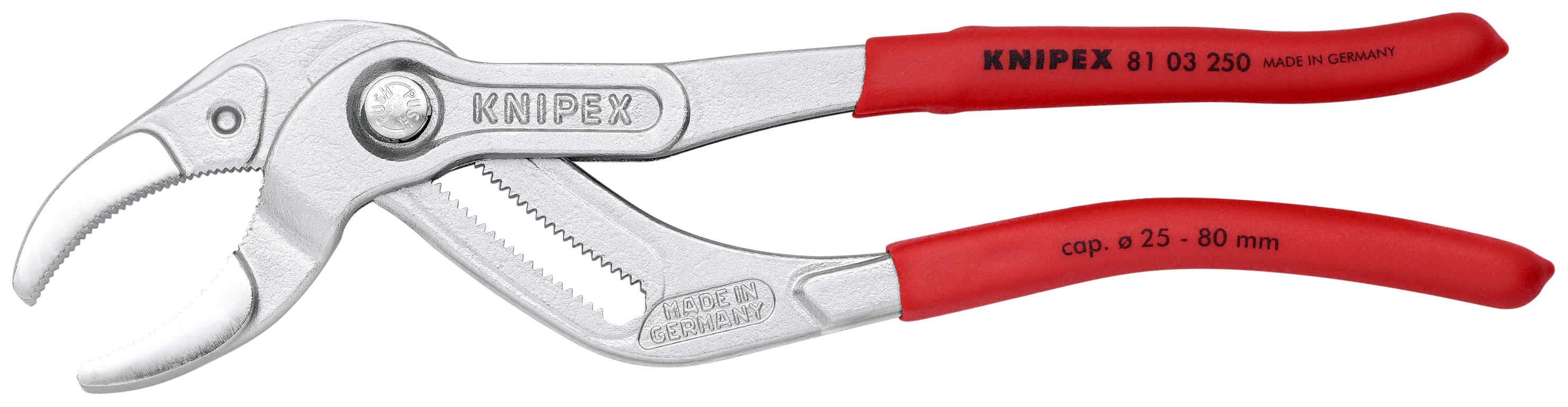 KNIPEX 81 03 250 SB Siphon and Connector Pliers 250 mm chrome-plated with non-slip plastic coating polished thumbnail 7