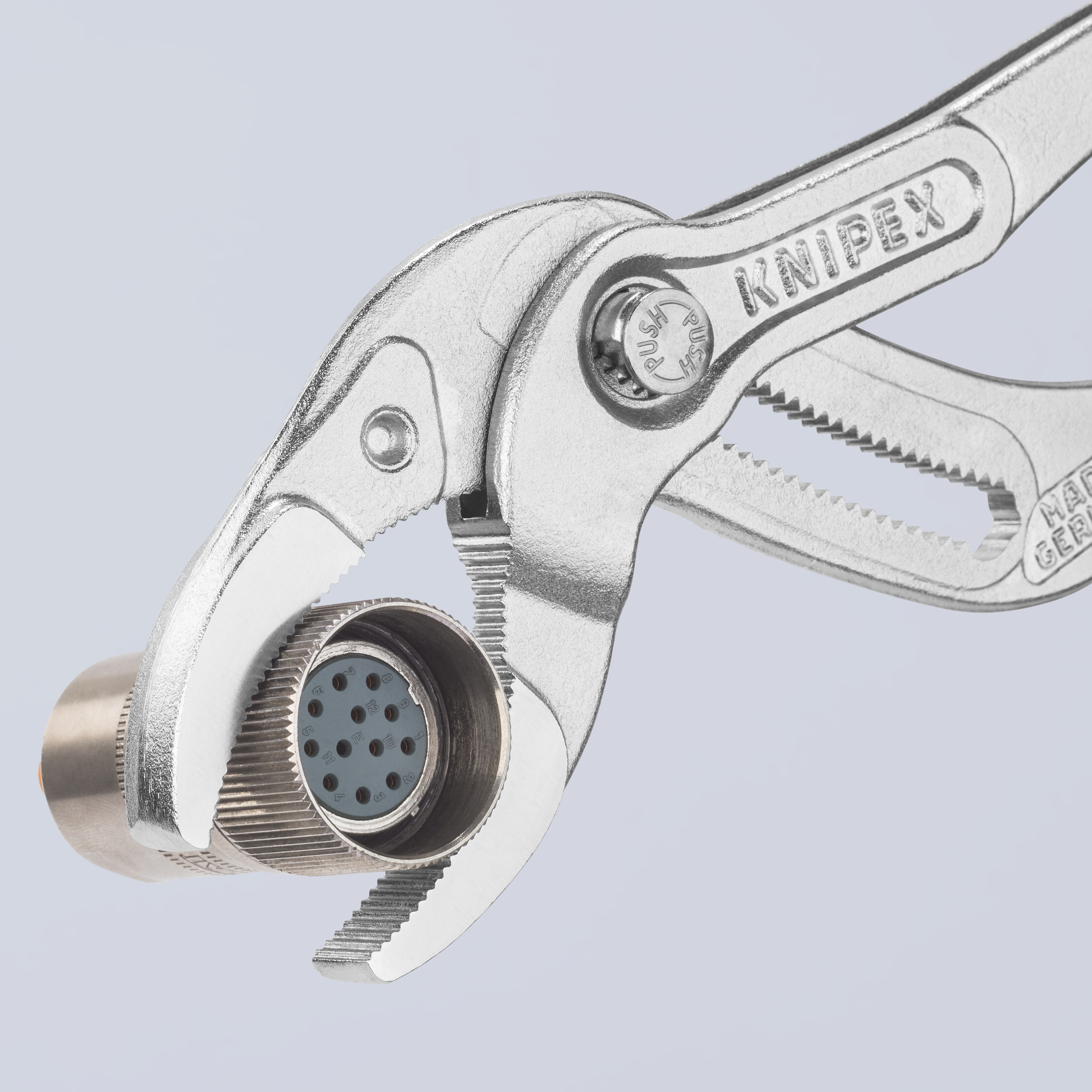 KNIPEX 81 03 250 SB Siphon and Connector Pliers 250 mm chrome-plated with non-slip plastic coating polished thumbnail 6