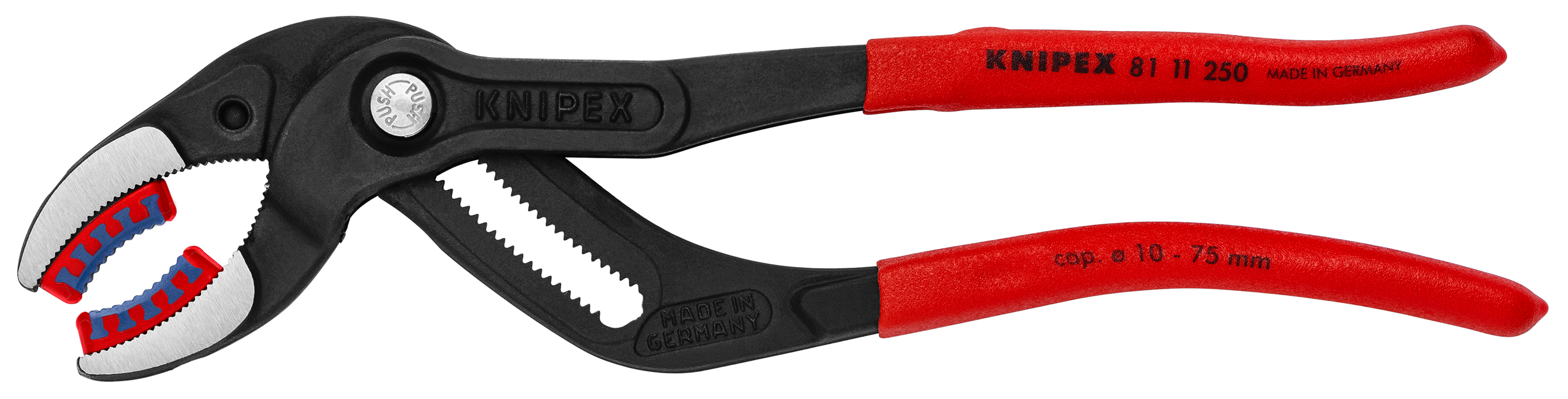 KNIPEX 81 11 250 SB Siphon and Connector Pliers 250 mm black atramentized with non-slip plastic coating polished thumbnail 4