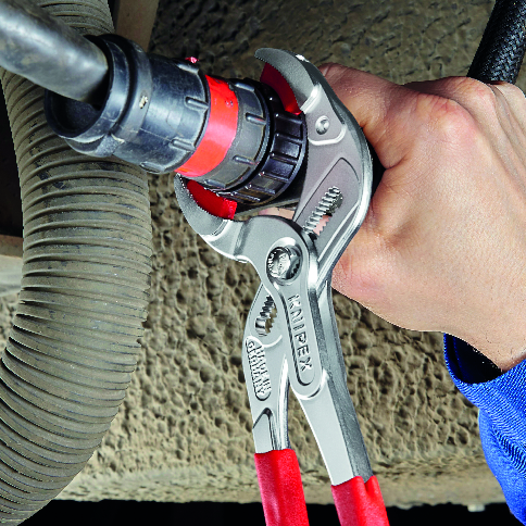 KNIPEX 81 13 250 SB Siphon and Connector Pliers 250 mm chrome-plated with non-slip plastic coating chrome-plated thumbnail 4