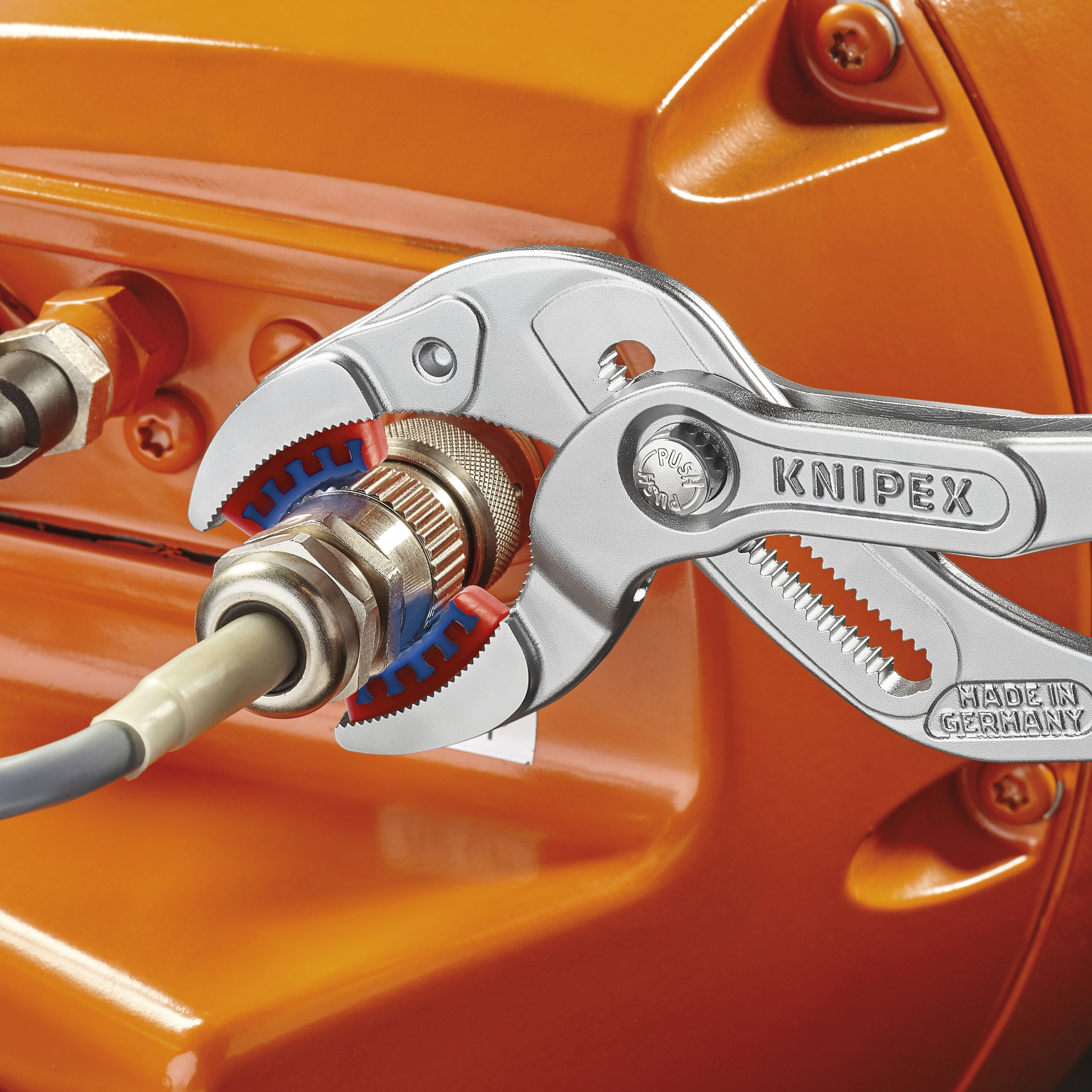 KNIPEX 81 13 250 SB Siphon and Connector Pliers 250 mm chrome-plated with non-slip plastic coating chrome-plated thumbnail 8