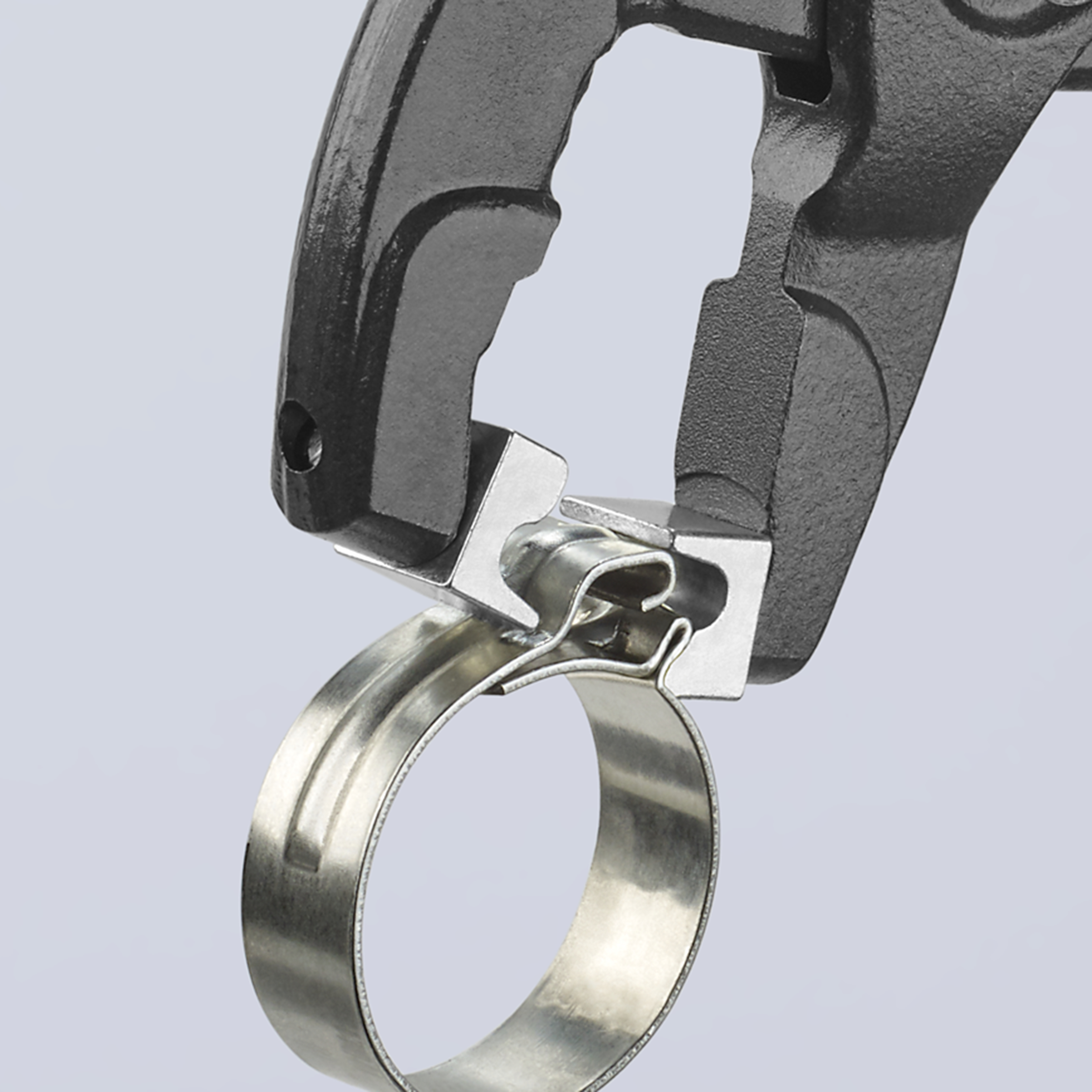 KNIPEX 85 51 250 C Hose Clamp Pliers for Click clamps 250 mm grey atramentized with non-slip plastic coating thumbnail 5