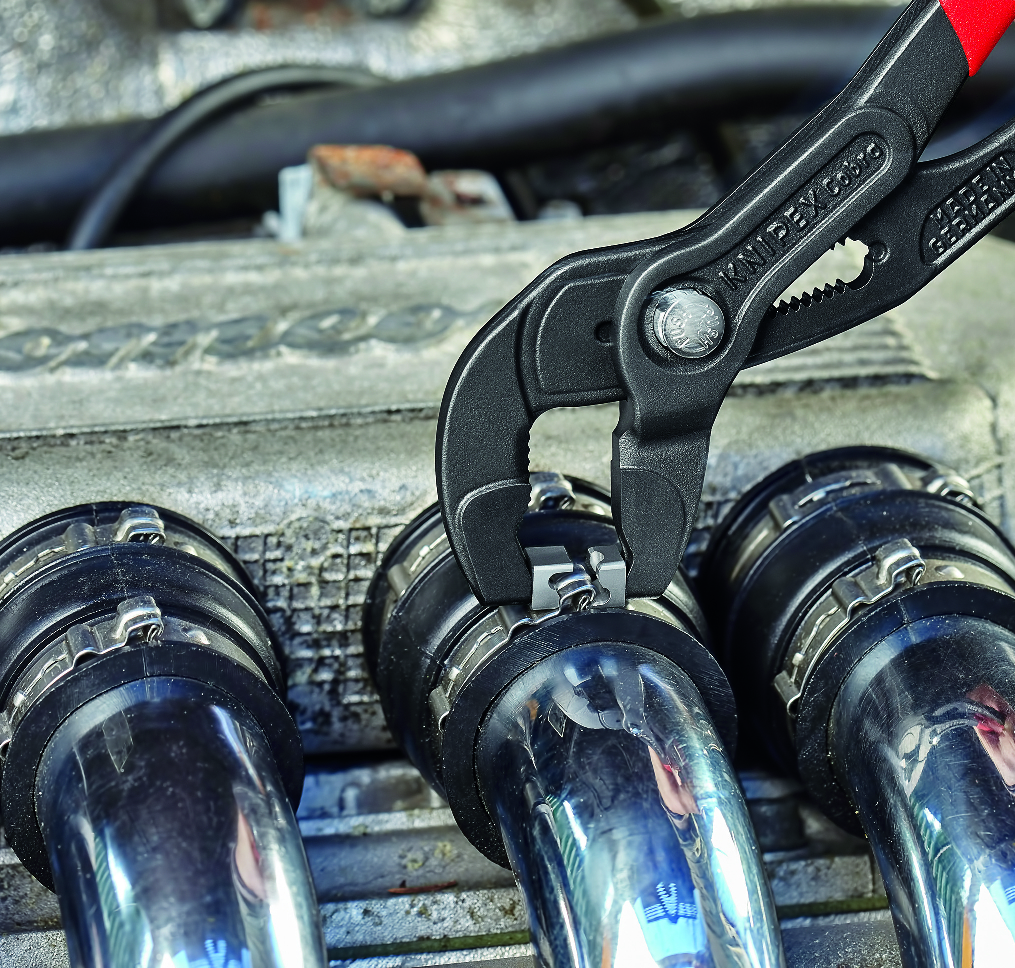 KNIPEX 85 51 250 C Hose Clamp Pliers for Click clamps 250 mm grey atramentized with non-slip plastic coating thumbnail 3