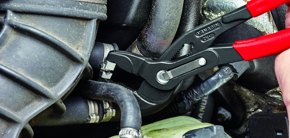 KNIPEX 85 51 250 C Hose Clamp Pliers for Click clamps 250 mm grey atramentized with non-slip plastic coating thumbnail 4