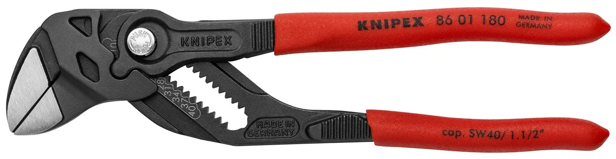 KNIPEX 86 01 180 Pliers Wrench pliers and a wrench in a single tool 180 mm grey atramentized with non-slip plastic coating polished thumbnail 4