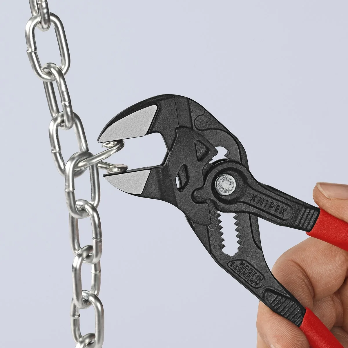 KNIPEX 86 01 180 Pliers Wrench pliers and a wrench in a single tool 180 mm grey atramentized with non-slip plastic coating polished thumbnail 6
