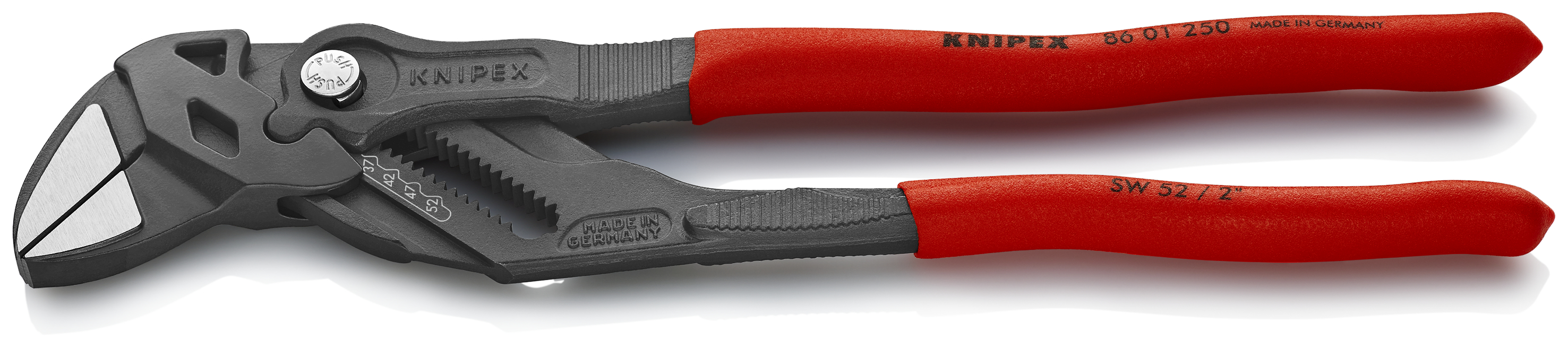 KNIPEX 86 01 250 Pliers Wrench pliers and a wrench in a single tool 250 mm grey atramentized with non-slip plastic coating polished thumbnail 2