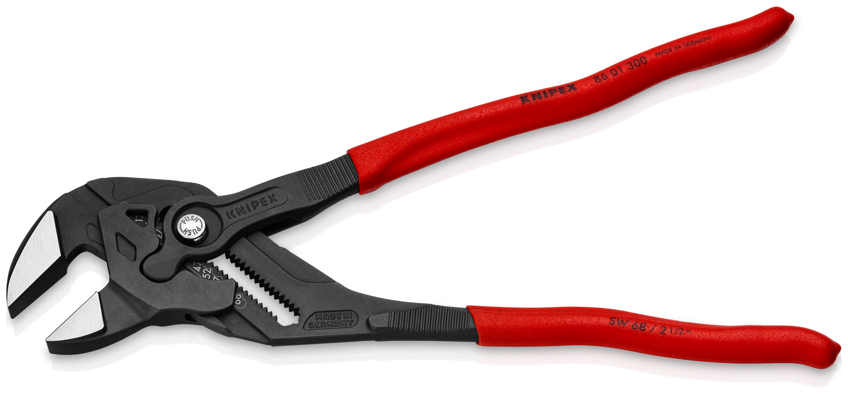 KNIPEX 86 01 300 SB Pliers Wrench pliers and a wrench in a single tool 300 mm grey atramentized with non-slip plastic coating polished thumbnail 2