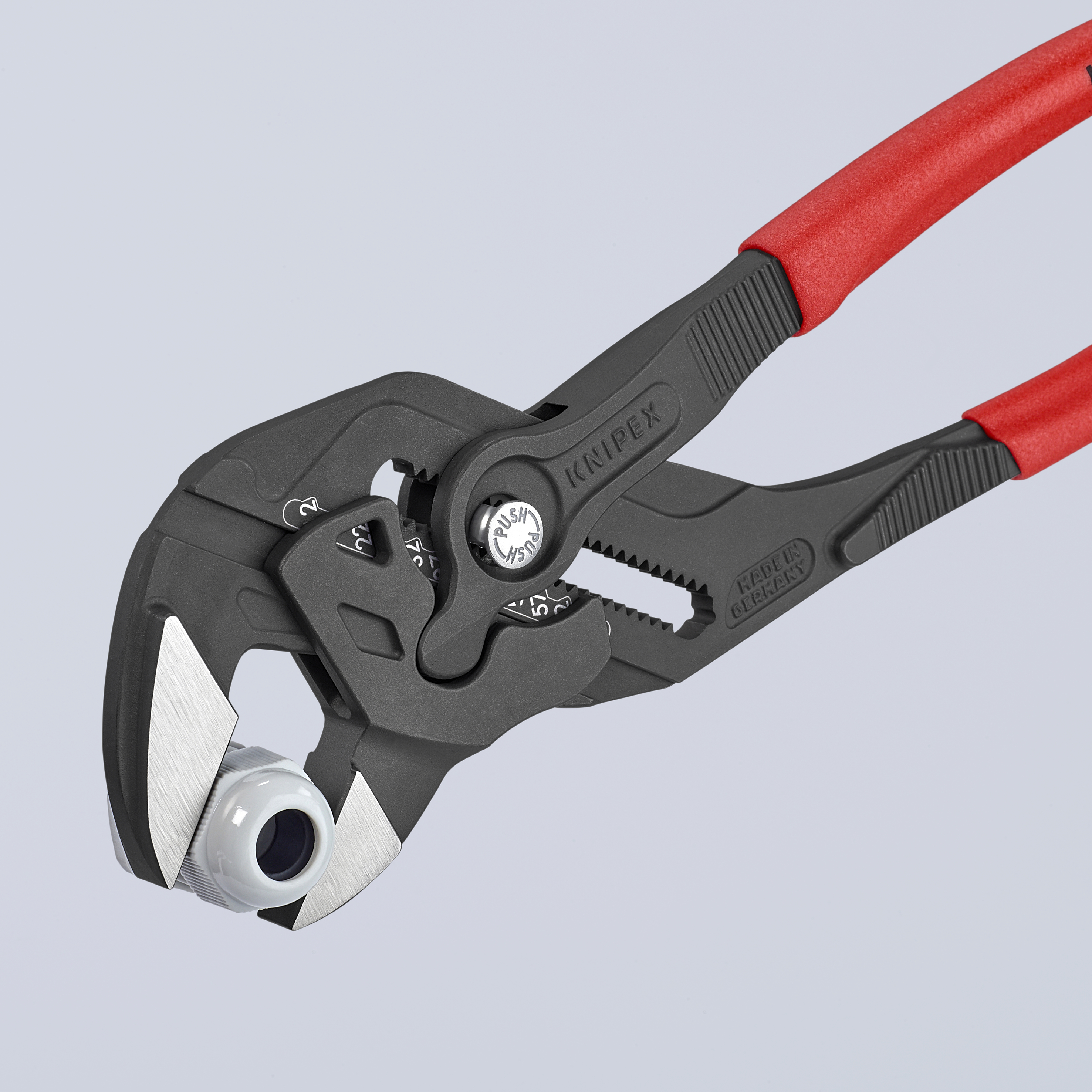 KNIPEX 86 01 300 SB Pliers Wrench pliers and a wrench in a single tool 300 mm grey atramentized with non-slip plastic coating polished thumbnail 7