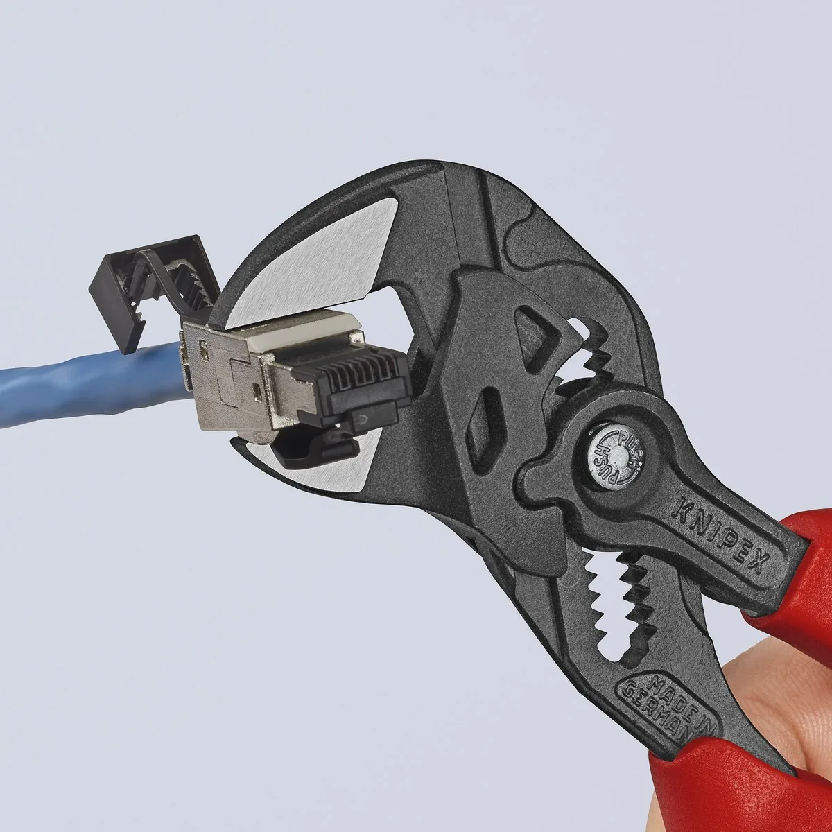 KNIPEX 86 02 180 Pliers Wrench pliers and a wrench in a single tool 180 mm grey atramentized with comfort handles polished thumbnail 7