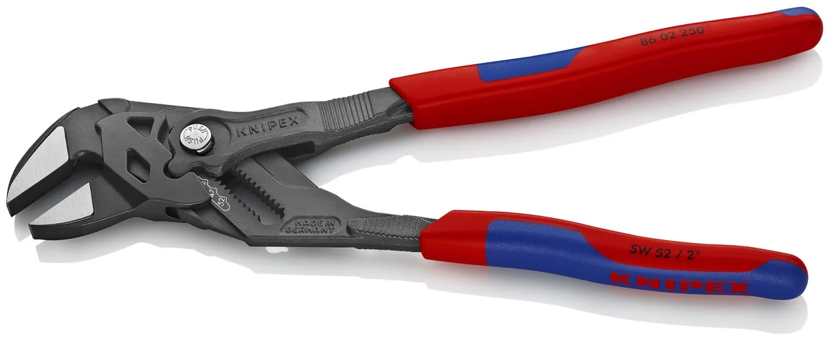 KNIPEX 86 02 250 SB Pliers Wrench pliers and a wrench in a single tool 250 mm grey atramentized with multi-component handles polished thumbnail 3