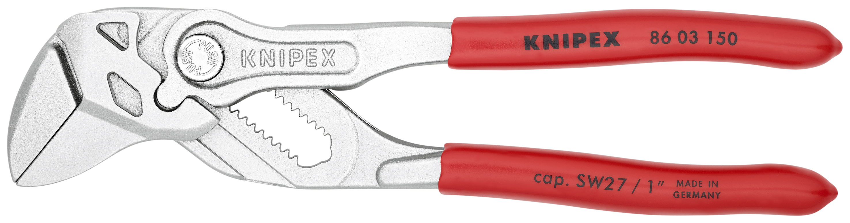 KNIPEX 86 03 150 SB Pliers Wrench pliers and a wrench in a single tool 150 mm chrome-plated with plastic coating chrome-plated thumbnail 8