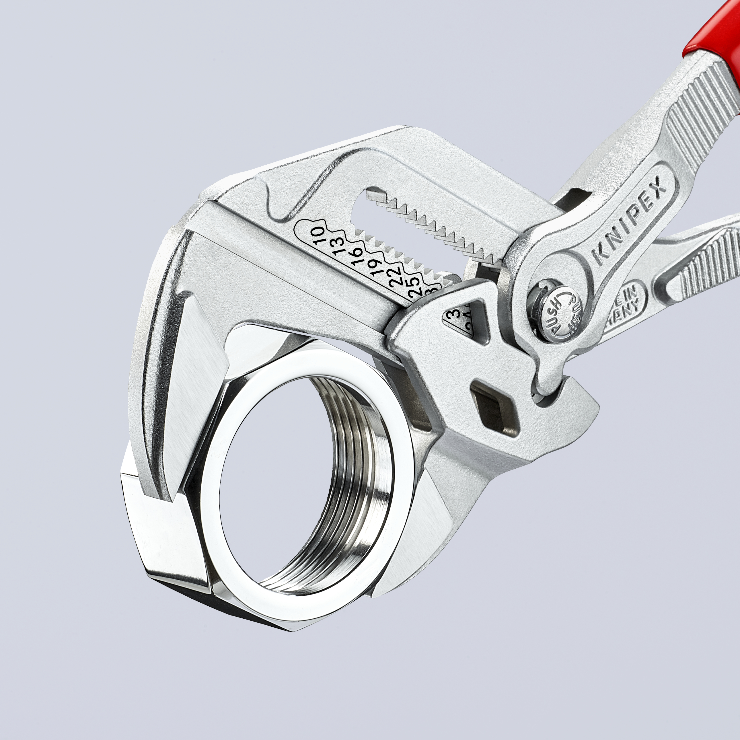 KNIPEX 86 03 180 SB Pliers Wrench pliers and a wrench in a single tool 180 mm chrome-plated with plastic coating chrome-plated thumbnail 7